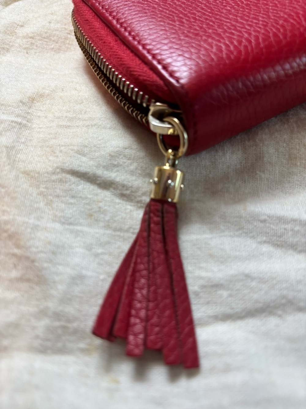 Authentic Gucci Soho Disco Zip Wallet Red - EXCELLENT Condition with Dust Bag - Picture 9 of 9